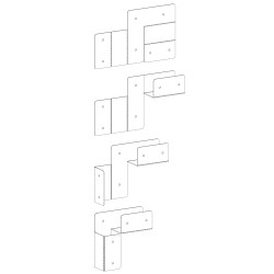 Spojka na hranol 80 x 80 mm, pozinkovaná oceľ Spojka na hranol 80 x 80 mm, pozinkovaná oceľ